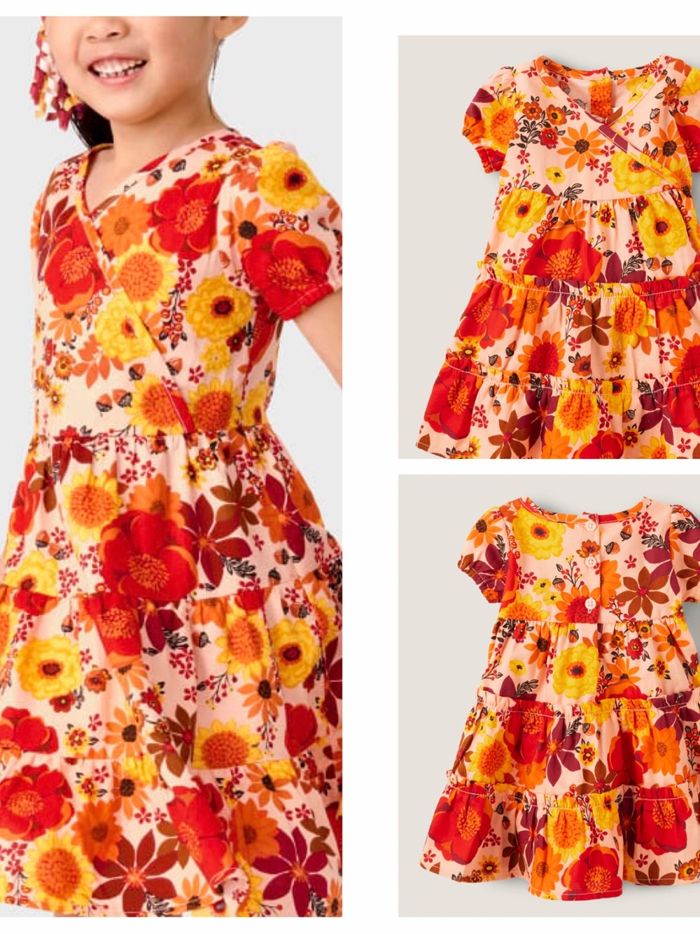 Gymboree Girls' Happy Harvest Tiered Dress Size (8)